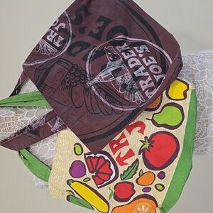 Vintage Trader Joe’s Heavy Duty Cotton Canvas Reusable Shopping Bag X 2